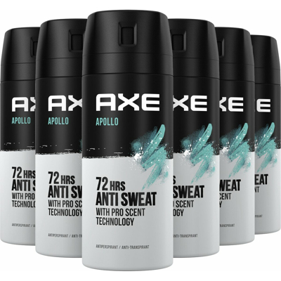 Afbeelding van 6x Axe Deodorant Spray Anti Transpirant Apollo 150 ml
