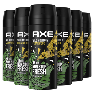 Afbeelding van 6x Axe Deodorant en Bodyspray Green Mojito + Cedarwood 150 ml