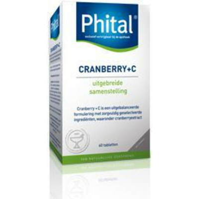 Afbeelding van Phital Cranberry+c Tabletten 60st