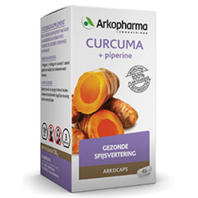 Afbeelding van Arkocaps Curcuma + Piperine Capsules 45st