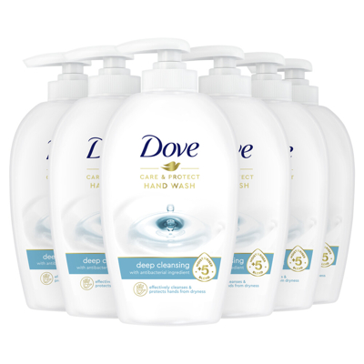 Afbeelding van Dove Care &amp; Protect Verzorgende handzeep 6 x 250 ml voordeelverpakking