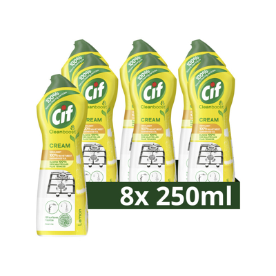 Afbeelding van 8x Cif Schuurmiddel Cream Citroen 750 ml