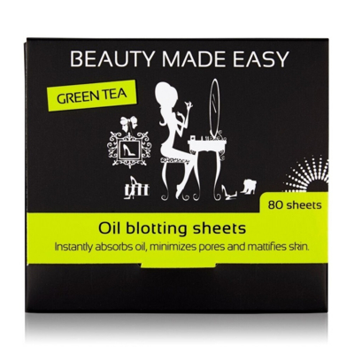 Afbeelding van Beauty Made Easy Oil Blotting Sheets Green Tea 80ST