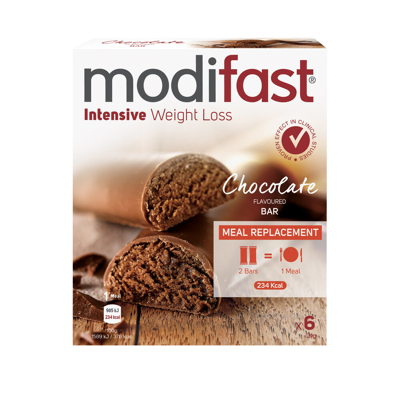 Afbeelding van 6x Modifast Intensive Reep Melk Chocolade 6 x 31 gr