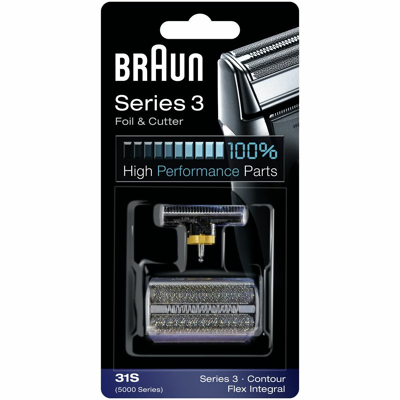 Afbeelding van Braun 31S Zilver 5000 6000 serie scheerblad en messenblok