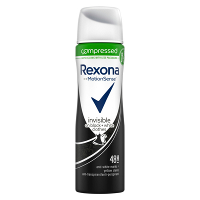 Afbeelding van Rexona Invisible On Black + White Clothes Anti transpirant Compressed 75ML