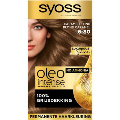 Afbeelding van 3x Syoss Oleo Intense 6 80 Caramel Blond Haarverf