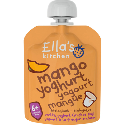 Afbeelding van Ella&#039;s Kitchen Mango Yoghurt Griekse Stijl 6+ Maanden Bio, 90 gram