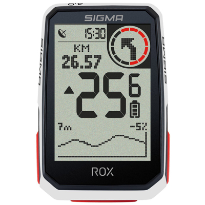 Afbeelding van Sigma ROX 4.0 GPS fietscomputer standaard stuurhouder BikeTotaal.nl Wit