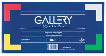 Afbeelding van Gallery enveloppen ft 114 x 229 mm, gegomd, pak van 50 stuks