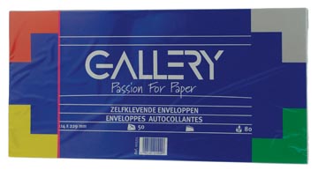 Afbeelding van Gallery enveloppen ft 114 x 229 mm, stripsluiting, pak van 50 stuks