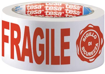 Afbeelding van Tesa Verpakkingsplakband: Fragile, Ft 50 Mm X 66 M Verpakkingstape