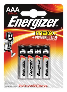 Afbeelding van Energizer batterijen Max AAA, blister van 8 stuks