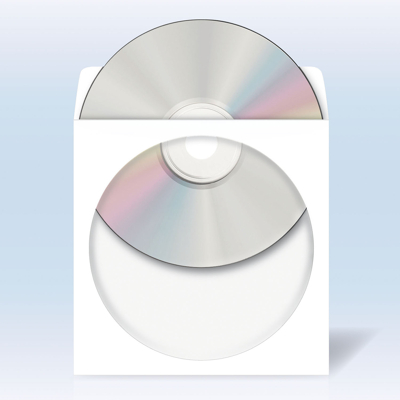 Afbeelding van Herma 1141 CD/DVD hoesjes van papier wit met zelfklevend 1000 st.