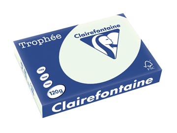 Afbeelding van Clairefontaine Trophée Pastel, gekleurd papier, A4, 120 g, 250 vel, lichtgroen papier