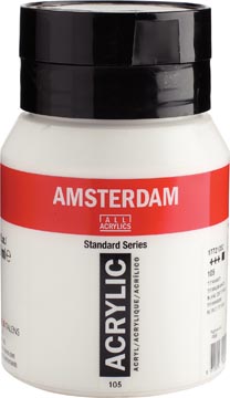 Afbeelding van Amsterdam acrylverf, flesje van 500 ml, titaanwit acrylverf