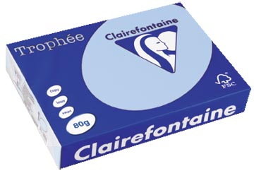 Afbeelding van Clairefontaine Trophée gekleurd papier, A4, 80 g, 500 vel, blauw papier