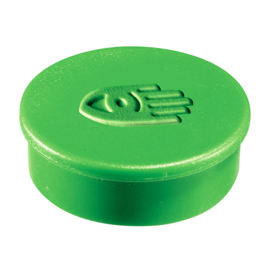 Afbeelding van Legamaster super magneet, diameter 35 mm, groen, pak van 10 stuks magneten