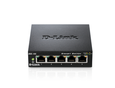 Afbeelding van D Link DGS 105 Unmanaged L2 Gigabit Ethernet (10/100/1000) Zwart (DGS