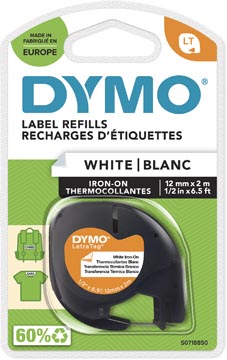 Afbeelding van Dymo 18769 (S0718850) Tape Zwart op wit (12 mm)