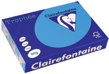 Afbeelding van Clairefontaine Trophée Intens, gekleurd papier, A4, 80 g, 500 vel, koningsblauw papier