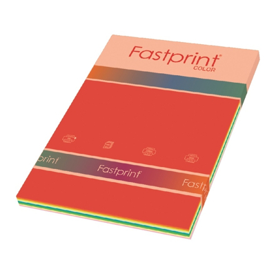 Afbeelding van Kopieerpapier Fastprint A4 80gr 10kleuren x25vel 250vel