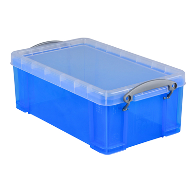 Afbeelding van Opbergbox Really Useful 5 liter 340x200x125 mm transparant blauw