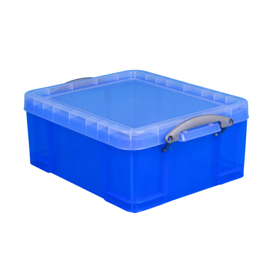 Afbeelding van Opbergbox Really Useful 18 liter 480x390x200 mm transparant blauw