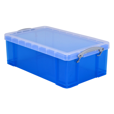 Afbeelding van Opbergbox Really Useful 12 liter 465x270x150 mm transparant blauw