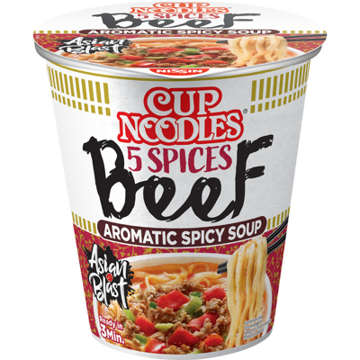 Afbeelding van Noodles Nissin 5 spices beef cup