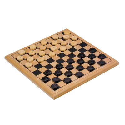 Afbeelding van Damspel Longfield Games hout 30x30cm