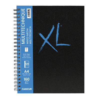 Afbeelding van Schetsboek Canson Mix Media XL A4 60v 160gr spiraal