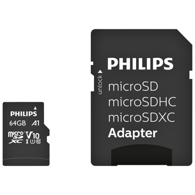 Afbeelding van Geheugenkaart Philips micro SDXC Class 10 UHS I U1 64GB