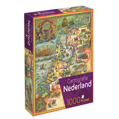 Afbeelding van Puzzel Cartografie Nederland 1000 stukjes