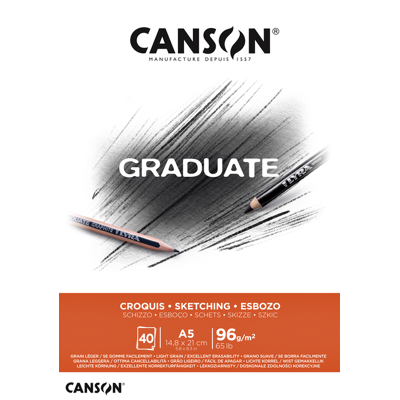 Afbeelding van Schetsboek Canson Graduate Croquis A5 96gr 40vel