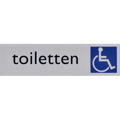 Afbeelding van Infobord pictogram toilet rolstoel 165x44mm