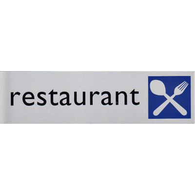 Afbeelding van Infobord pictogram restaurant 165x44mm