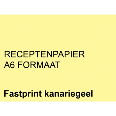 Afbeelding van Receptpapier Fastprint A6 80gr kanariegeel 2000vel
