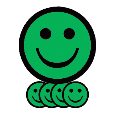 Afbeelding van Magneet smiley 25mm emotie blij groen