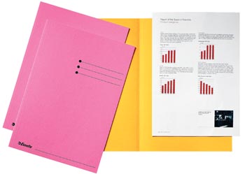 Afbeelding van Esselte dossiermap roze, karton van 180 g/m², pak 100 stuks