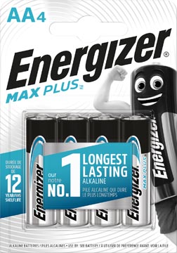 Afbeelding van Energizer batterijen Max Plus AA, blister van 4 stuks