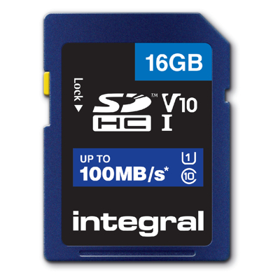 Afbeelding van Geheugenkaart Integral SDHC V10 16GB