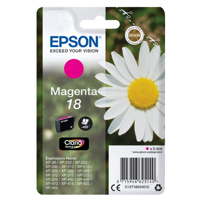 Afbeelding van Epson 18 (C13T18034012) Inktcartridge Magenta