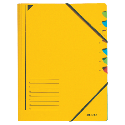 Afbeelding van Sorteermap Leitz 7 tabbladen karton geel