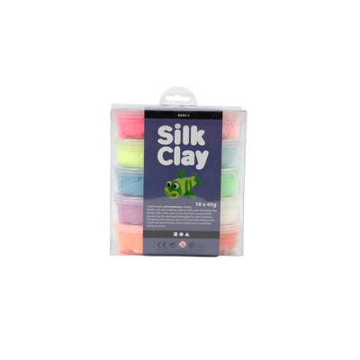 Afbeelding van Klei Creotime silk basic 2 10 x 40gr neon kleuren