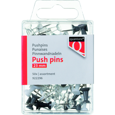 Afbeelding van 10x Push pins blister assorti