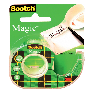 Afbeelding van Plakband Scotch Magic 810 19mmx7.5m onzichtbaar + afroller