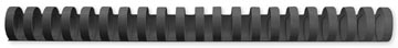 Afbeelding van Bindrug GBC 16mm 21rings A4 zwart 100stuks