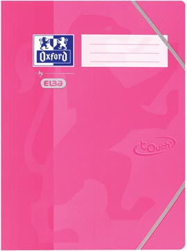 Afbeelding van 10x Oxford Touch elastomap uit karton, ft A4, roze