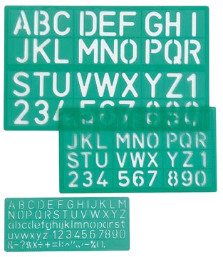Afbeelding van Lettersjabloon Linex hoofletters/letters/cijfers set á 3 stuks